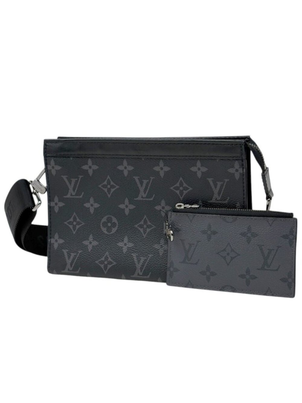 Louis Vuitton Gaston Wearable Wallet Shoulder Bag 2-Way Second Monogram Eclipse